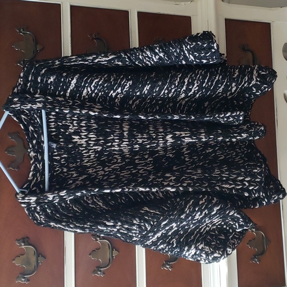 H&M Open Cardigan Black and White - Picture 1 of 3